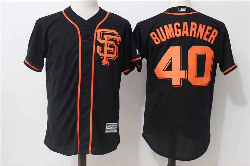 San Francisco Giants #40 Madison Bumgarner Black Alternate New Cool Base Jersey,We sell and wholesale San Francisco Giants #40 Madison Bumgarner Black Alternate New Cool Base Jersey on line form chian!